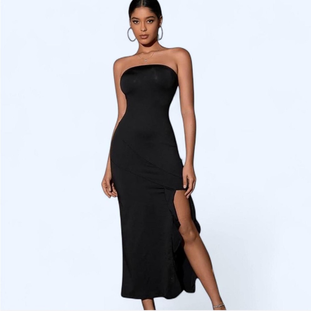 Black Strapless Dress